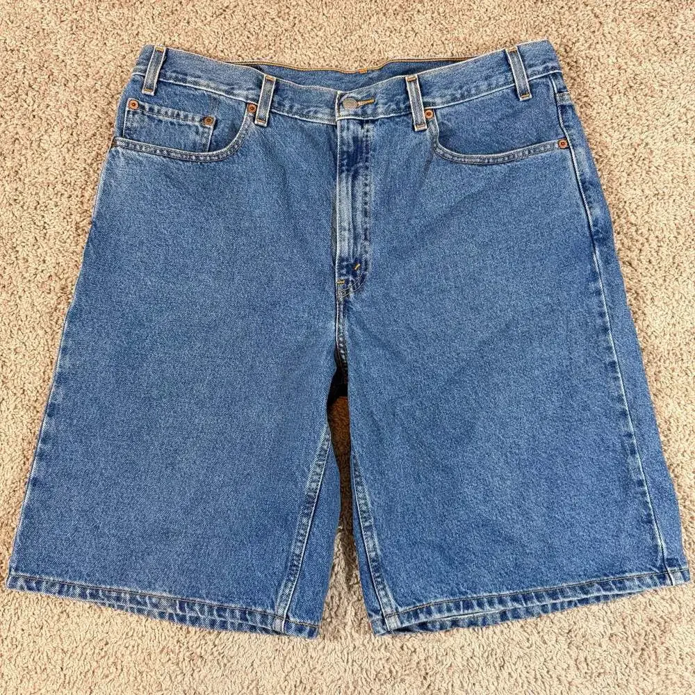 Levis 550 Relaxed Fit Denim Jean Shorts Mens‎ 38 Medium Wash Cotton EUC